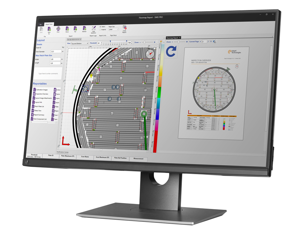 Программное обеспечение SIMS™ PRO для анализа данных и составления отчетов Floormap®