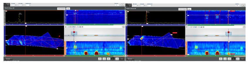 Наборы данных PAUT для образца ВПВ; использование опции просмотра отскока для упрощения информации о местоположении дефекта.jpg