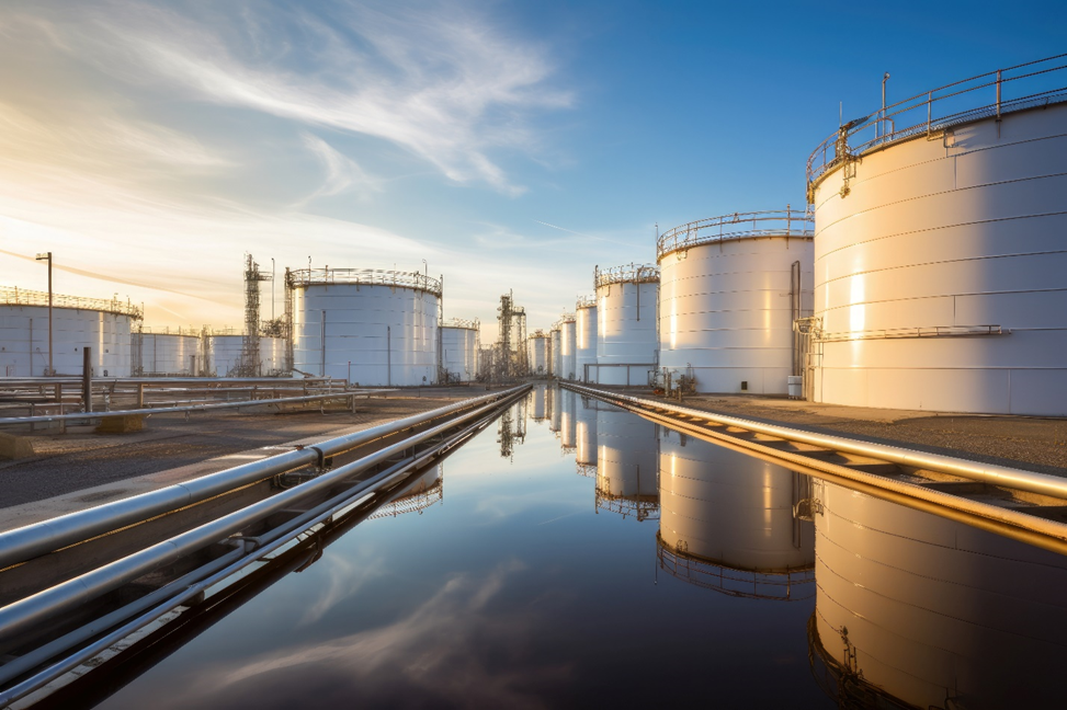 Типичные надземные резервуары для хранения