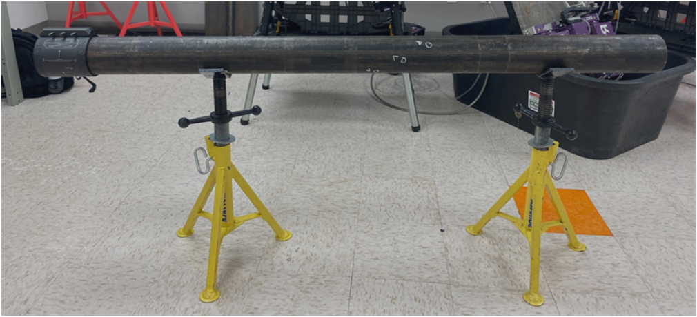 Схема испытательной трубы