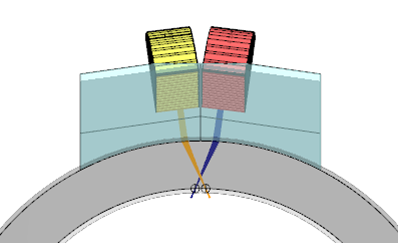 FIGURE 2 - A25 PITCH CATCH CONFIGURATION FOR 60L WAVE IN NPS PIPE WITH 5.5MM WALL THICKNESS.png