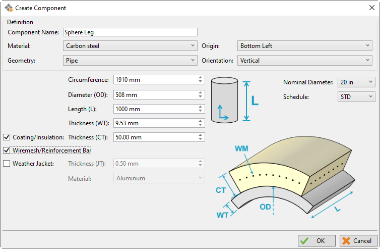 Настройка компонента с чекбоксом проволочной сетки