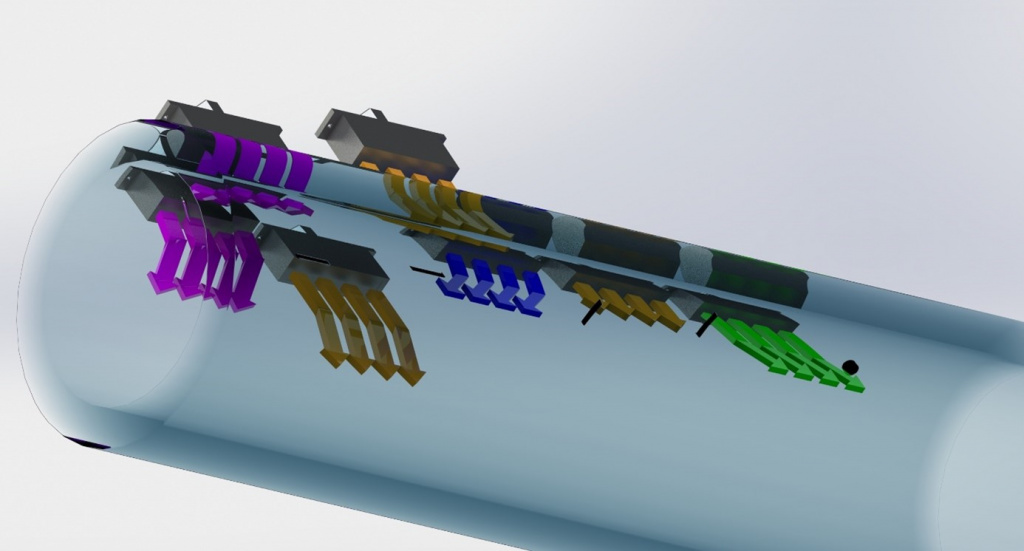 Inspection of oblique flaw angles with combination of mechanical probe angles and electronic steering.jpeg Inspection of oblique flaw angles with combination of mechanical probe angles and electronic steering.jpeg